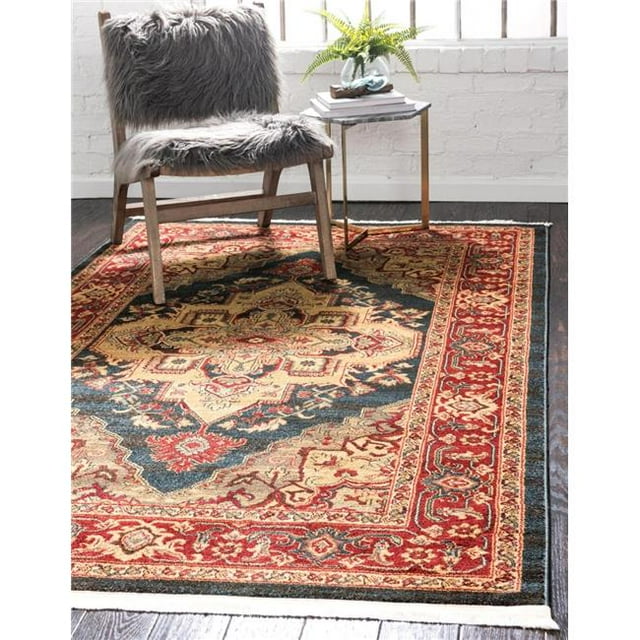 Unique Loom 3137364 10 x 13 Pi Arsaces Sahand Tapis Rectangulaire&44; Bleu Foncé