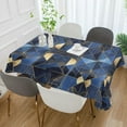 thumbnail image 2 of Yayeee Tablecloths 60" x 60" Rectangle Wrinkle Resistant Party Table Cover, Blue Geometric Pattern, 2 of 8