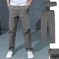 thumbnail image 3 of Kids Boy School Uniform Pants Fit Kids Dress Pants With Pockets Straight Pants Gray Pants For Boys Uniform Back To School Clothes For Boys Kids Preppy Clothes 8-9 Years, 3 of 5