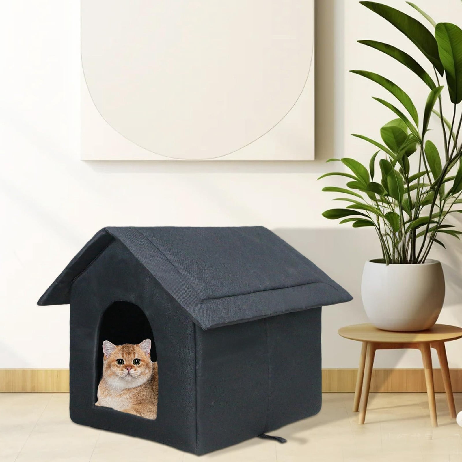 Outdoor Cat Shelter Insulated Pet Bed With Removable Cushion For Stray Cats And Small Dogs Durable Easy To Clean Design
