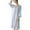 Blue, variant on Defitshape Women's Cotton Victorian Nightgown Vintage Sleep Dress Long Sleeve Pleated Lace Princess Elegant Nightwear Mid-length Ruffle Crew Neck White Medium