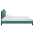 thumbnail image 3 of Modway Emerson Performance Velvet Full Platform Bed in Teal, 3 of 10