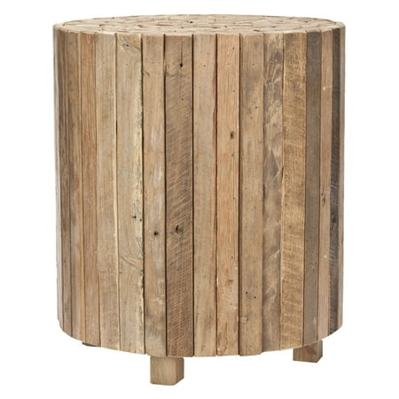 Safavieh Richmond Rustic Wood Block Round End Table Safavieh Richmond Rustic Wood Block Round End Table