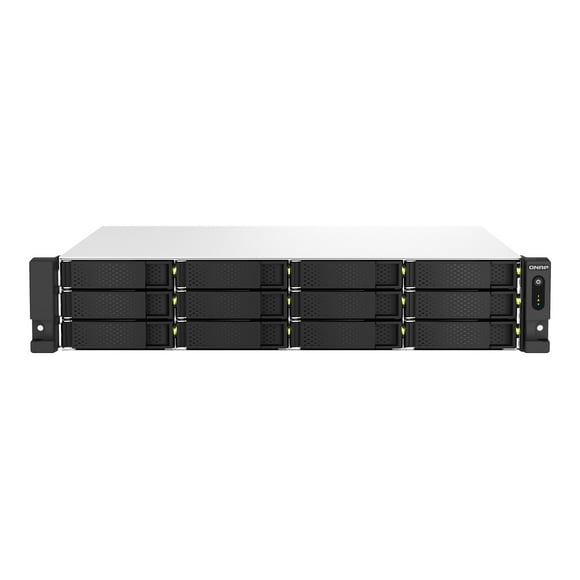 QNAP TS-1264U-RP - NAS server - 12 bays - rack-mountable - SATA 6Gb/s - RAID 0, 1, 5, 6, 10, 50, JBOD, 60 - RAM 8 GB - 2.5 Gigabit Ethernet - iSCSI support - 2U