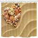 thumbnail image 1 of ABPHQTO Ocean Seascapefor Summer Tropical Island Beach con corazón Sea Shells Starfish Tela de poliéster Baño Ducha Cortina 160x180 cm, 1 of 1