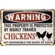 thumbnail image 1 of Placa Metal Vintage Pollos Pintura Hierro Rectangular Arte Pared Bar 30x20cm, 1 of 9
