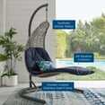 thumbnail image 2 of Modway Landscape Hanging Chaise Lounge Outdoor Patio Swing Chair in Light Gray Navy, 2 of 6