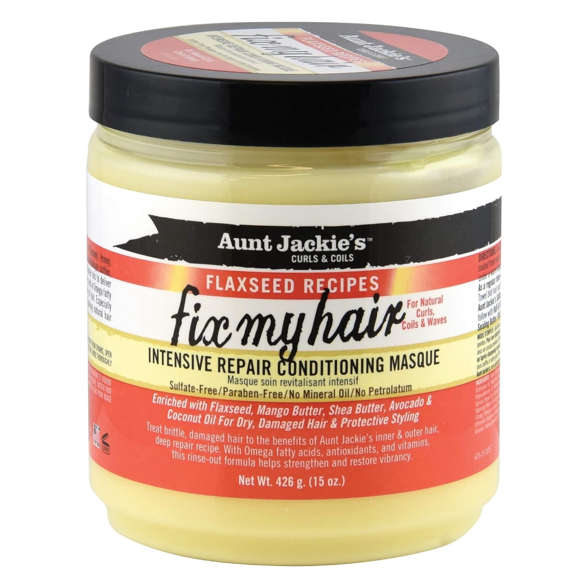 Aunt Jackie's Flax Fix My Hair Masque, Intensive Repair