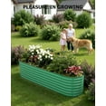 thumbnail image 4 of Aoile Raised Garden Bed Outdoor, 2x8x1.5 Ft Large Metal Planter Box for Vegetables, Fruits, Flower, Green, 4 of 7