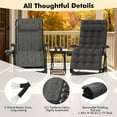 thumbnail image 5 of PNKKODW Zero Gravity Chair with Upgraded Alloy Steel Lock Removable Cushion Cup Holder, 440lbs Capcity Folding Patio Recline Lawn Chair for Indoor/Outdoor Use,Fossil Gray, 5 of 8