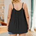 thumbnail image 7 of HUJlwoi Plus Size Tops for Women Pleated Spaghetti Strap Lightweight Camisole Trendy Sleeveless Backless Tanks Casual Summer Lady Shirts, 7 of 7
