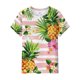 thumbnail image 4 of Gibobby Playera de Manga Corta Casual Suave Camiseta manga corta con cuello redondo estilo europeo y americano con estampado cuerpo completo y paisaje costero (Verde,CH), 4 of 5