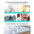 thumbnail image 3 of Window Privacy Film, Blue Teal Grey Coral UV Sun Blocking Window Tint Film Heat Control One Way Blackout Window Film, Spring Summer Coastal Ocean Beach Non Adhesive Static Cling Sticker 17.7x39.3 In, 3 of 7