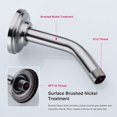 6 Inch Angled Shower Arm With Flange Stainless Steel Wall Mounted Extension Arm For Top Shower