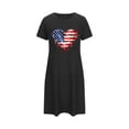 thumbnail image 4 of LYEAA Sleepwear for Women Plus Size Soft Short Sleeve Nightgowns Crewneck Night Shirts Comfy Home Dress, 4 of 6