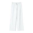 thumbnail image 7 of ClodeEU Women's Drawstring Elastic Waist Pants with Pockets,Casual Long Trousers with Pockets White,Womens Plus L, 7 of 7