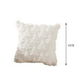 thumbnail image 4 of Fiudx Ofertas relámpago Funda de almohada decorativa navideña de felpa suave para sofá cama, funda de cojín para decoración del hogar, funda de almohada familiar de 18 x 18 pulgadas, 4 of 4