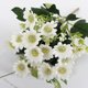 thumbnail image 4 of Ramo de novia artificial hogar sala de estar mesa decoración floral boda tela de seda ramo de flores falsas, blanco 4 Piezas kenally HA6622-05B*4, 4 of 5