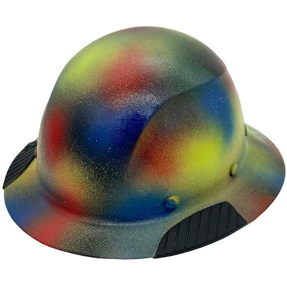 Lift Safety Actual Carbon Fiber Hard Hat - Full Brim Textured Paintball Camo
