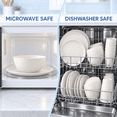 thumbnail image 3 of Homienly White Dinnerware Set, 35-Piece Wheat Straw Tableware for 7, Plates Bowls & Cups, Lightweight Reusable Unbreakable Dishes, Microwave & Dishwasher Safe, Wedding & Holiday Hosting, 3 of 8