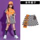 thumbnail image 3 of Traje de baile de hip hop naranja para niños, disfraces de actuación en el escenario para niños, ropa de actuación en equipo con costuras contrastantes para niñas, 3 of 5