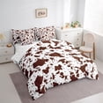 thumbnail image 4 of Manfei Brown Cow Print 7 Pieces Bedding Comforter Set, Cartoon Modern Fashion Full Bedding Set, Teen Kids Adult Reversible Fitted Sheet Flat Sheet, Breathable Home Decor, 4 of 8