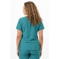 thumbnail image 2 of Dodo - Women's V-Neck Teal Scrub Top - Comfortable Workwear - 2XL, 2 of 7