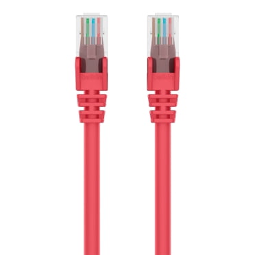 Belkin 7 ft Cat6 Ethernet Patch Cable Snagless RJ45 M/M A3L980B07-RED-S Red