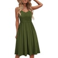 thumbnail image 1 of Vestidos para mujer sin mangas algodón verano playa vestido espagueti correa vestidos de verano Fokelyi FSHY033-7, 1 of 4