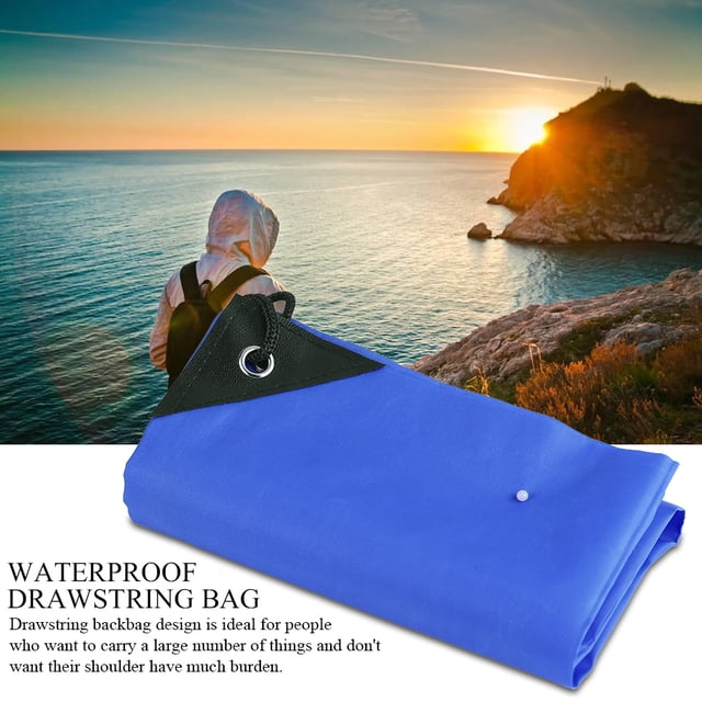 Bolsa impermeable con cordón, mochila impermeable con cordón, bolsa para exteriores, bolsa, saco, hecho a mano con cuidado