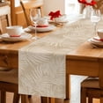 thumbnail image 5 of Brown Palm Leaves Table Runner 70 Inches, Summer Tropical Botanical Coastal Bed Runner Dresser Scarves Tabletop for Indoor Outdoor Parties/Ceremony/Banquet, 13" x 70", 5 of 9