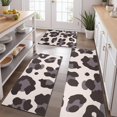 thumbnail image 2 of Beige and Black Of Leopard Print Kitchen Rugs Sets Of 3,Kitchen Runner Rugs Non Skid Washable,Decorative Kitchen Floor Mats for Kitchen,Sink,Laundry,17"x30"+ 17"x47" + 17"x59", 2 of 6