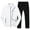 White, variant on Men's Tracksuits 2 Pieces Set Long Sleeve Causal Full Zip Hiking Jogging Gym Sports Sweatsuit for Men 2 Piece Outfits White 2XL