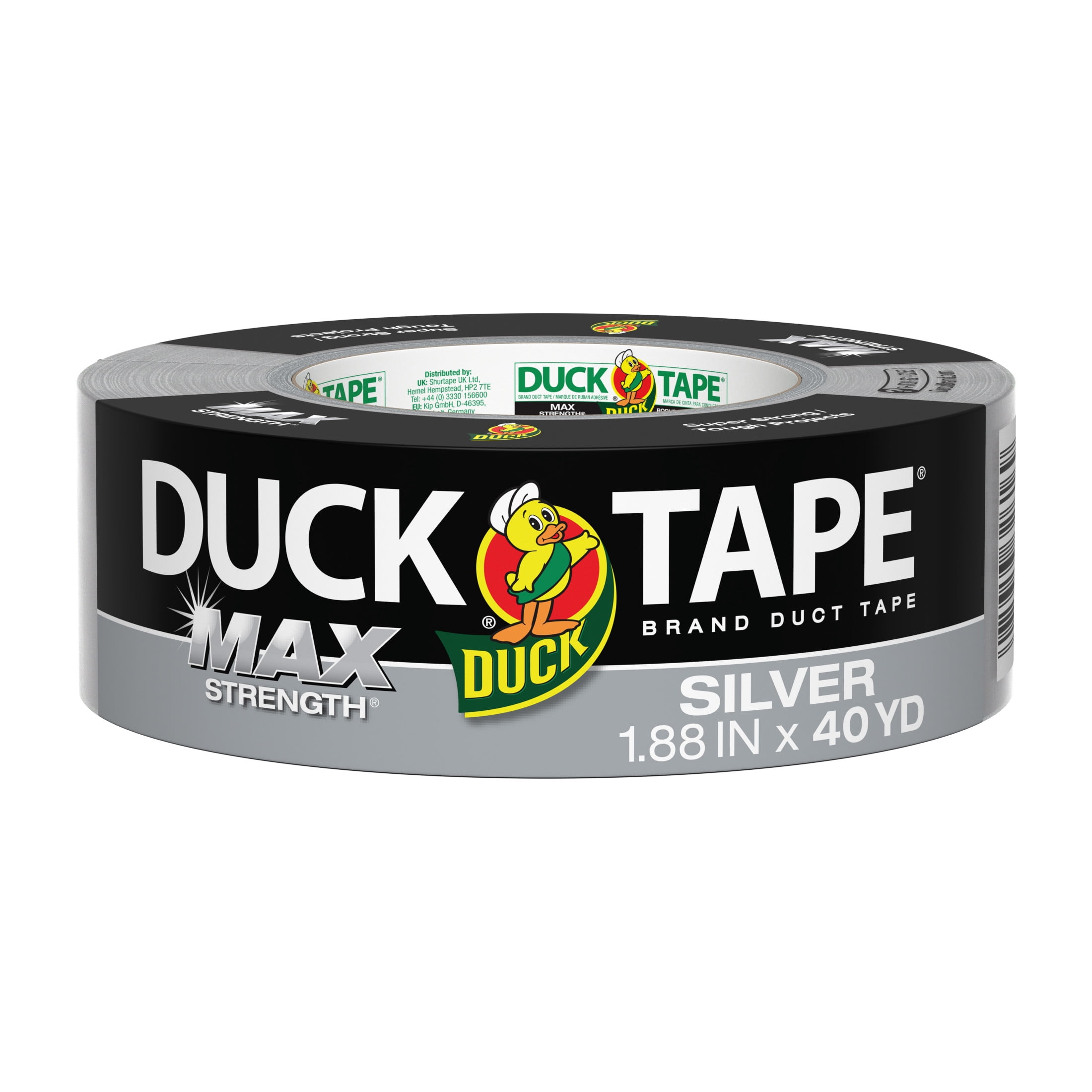 (2 pack) Duck Max Strength Brand Duct Tape, 1.88 in. x 40 yd., Silver