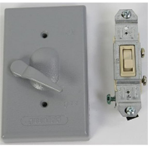 Greenfield KDL1P 1 Gang Weatherproof Switch Cover & Single Pole Switch