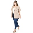thumbnail image 2 of Blazer de manga corta Roman Fashion /Tallas Extras, 2561 (Beige) beige 42, 2 of 6