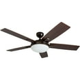 thumbnail image 4 of Prominence Home Emporia 52" Bronze Ceiling Fan with 5 Blades, Integrated LED Light Kit, Remote & Reverse Airflow, 4 of 12