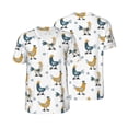 thumbnail image 6 of Rocae Farm Roosters for Breathable Men's Baseball T-Shirt Fashionable Casual Baseball Jersey, Moisture-wicking Sportswear Small, 6 of 9