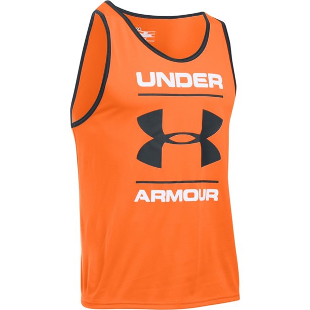 Under Armour Camiseta sin mangas UA Tech para hombre, naranja, grande