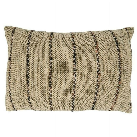 Saro Lifestyle Thin Stripe Design Poly-Filled Throw Pillow
