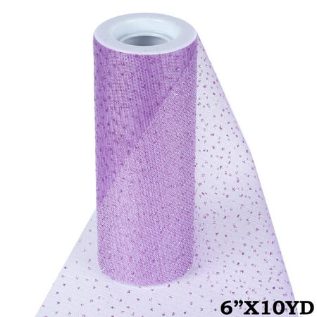 Flannel Ivory Ribbon - Efavormart Wedding Banquet Party Decoration Glittered Tulle Ribbon Roll 6 inches x 10 yards