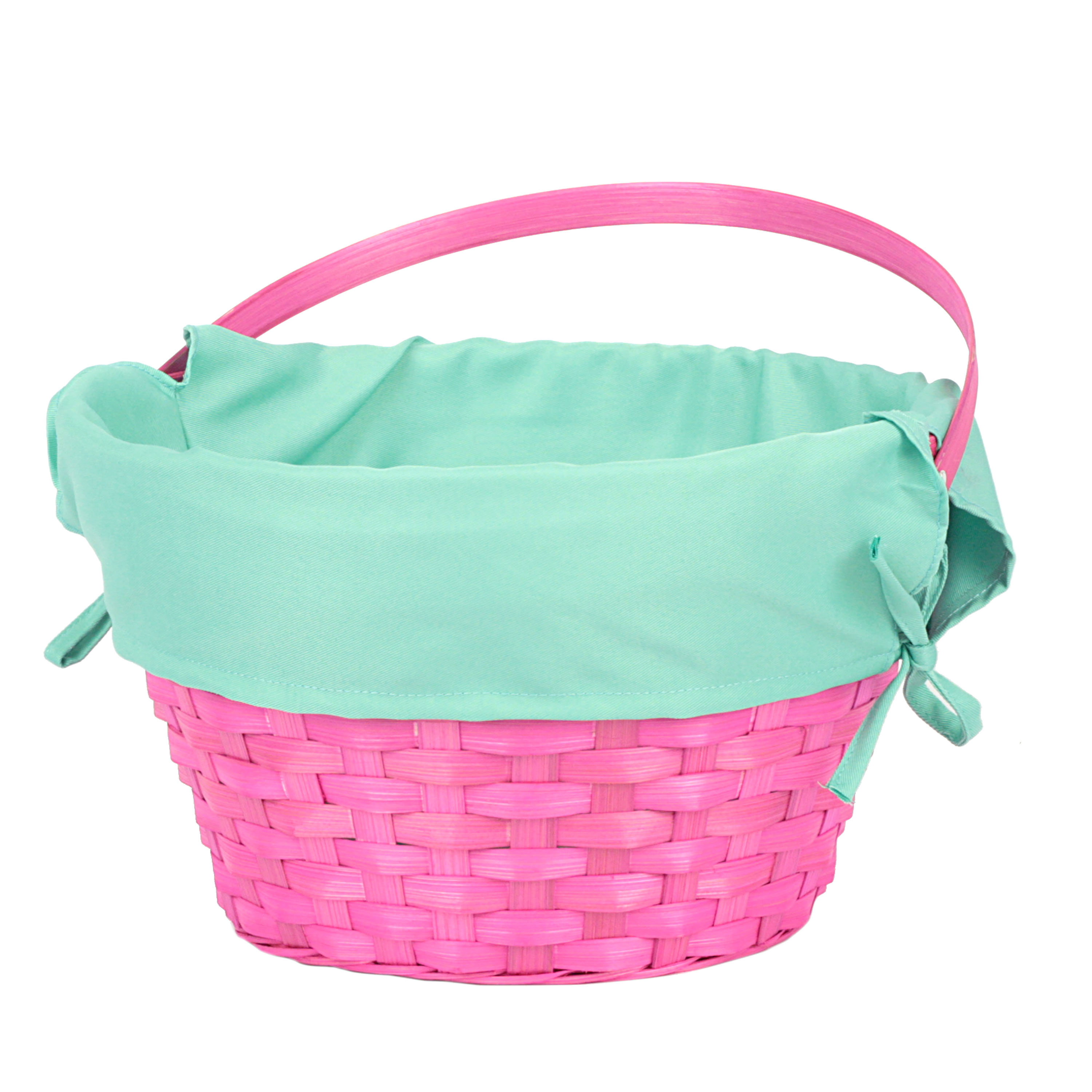 Way To Celebrate 10” Easter Basket With Liner-Pink/Mint Green