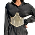 thumbnail image 2 of Yanyanz Belts for Women, Lace Corset Belt Waist Corset Top Women Mesh Open Cup Boned Bustier Underbust Corset Waist Cincher Corset, Fashion Belts Beige M, 2 of 5
