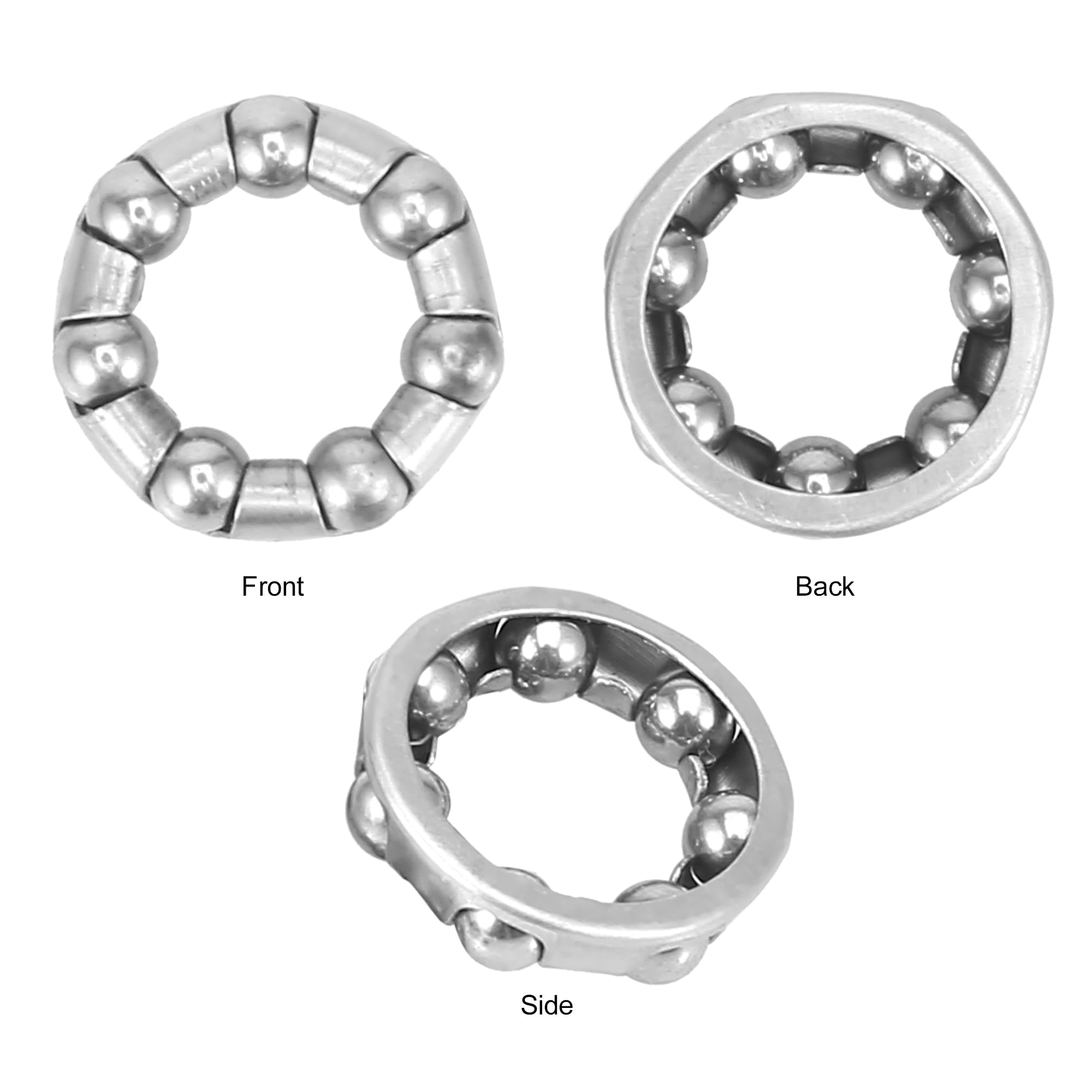 2pcs 20.5mm x 7 Ball Bearings Cages Crank Bearings Wheel Bearing Retainer  for Bicycle Silver Tone 