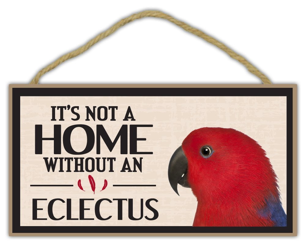 Wooden Decorative Bird Sign It's Not A Home Without An Eclectus