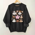 thumbnail image 2 of VKOYWKM Womens Oversized Sweatshirt Halloween Cute Ghost Graphic Sweatshirt Party Tops Fall Long Sleeve Crewneck Sweatshirts Vintage 90s Halloween Sweatshirt, 2 of 5