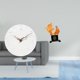 thumbnail image 2 of Reloj de pared silencioso para el hogar, cocina, oficina, estudio, con escultura de , adorno de resina, artesanía, estatua de carpa moderna china,, 2 of 8