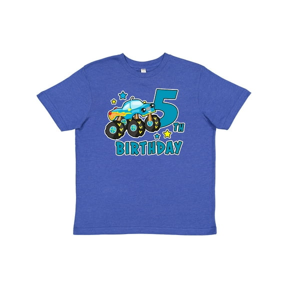 Inktastic 5th Birthday Monster Truck Youth T-Shirt
