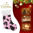 thumbnail image 7 of SKYSONIC Cow Print Christmas Stocking Personalized Large Candy Stocking Hanging Gift Xmas Stockings Decoration for Family Holiday Party Ornaments Decor Fireplace, 7 of 7