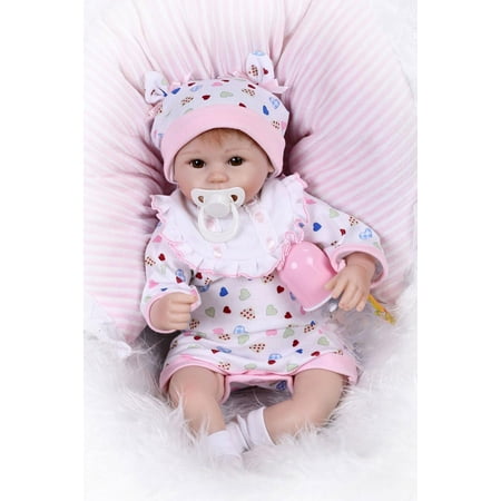 New Cube - Ktaxon New 16inch Handmade Lifelike Cute Reborn Baby Soft Silicone Vinyl Girl Baby Doll for Gift